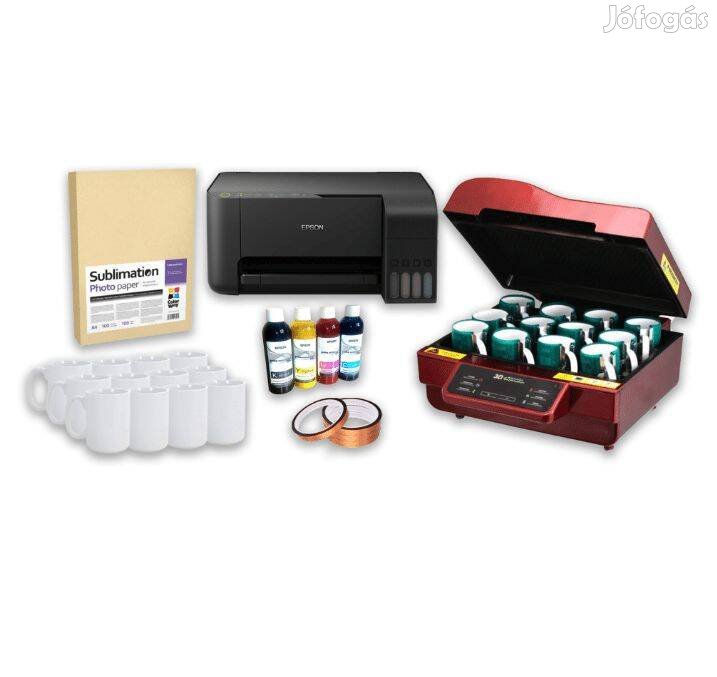 3D vákuum hőprés szublimációs rendszer Új Profi Számla Áfás ár Szerviz