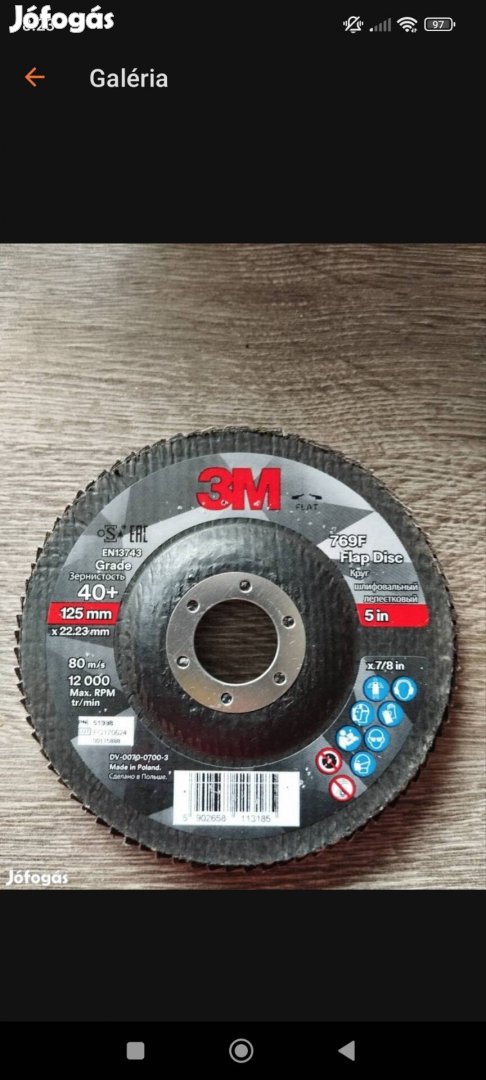 3M Cubitron lamellás korong