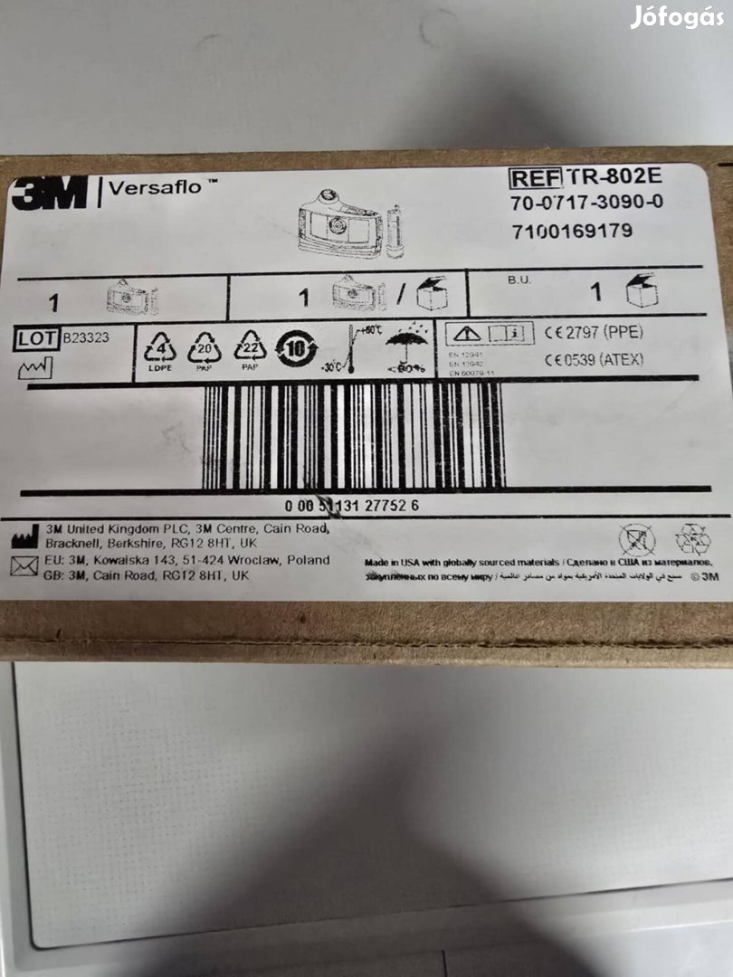 3M Versaflo TR-802E Levegő turbómotor 