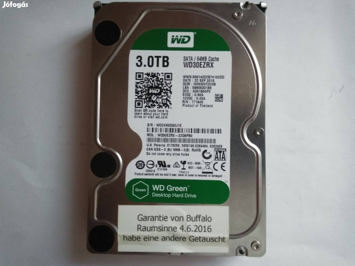 3Tb asztali hdd 100% eladó