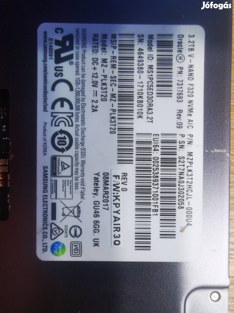 3.2 Tb SSD, Samsung  SSD