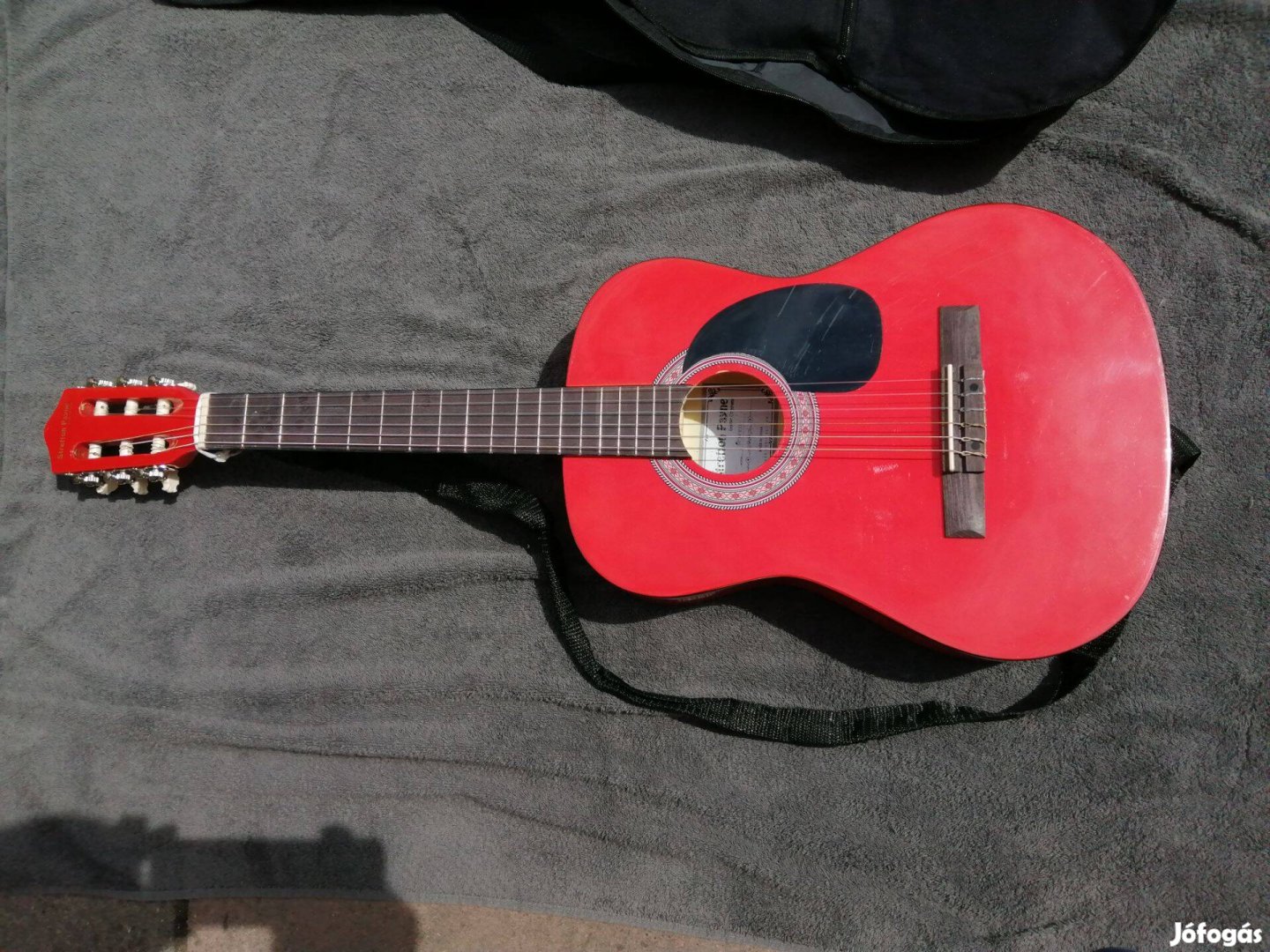3/4 piros Stretton Payne gitár eladó