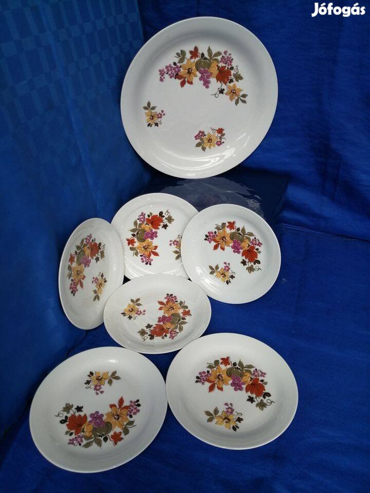 3.500.-ft! Colditz Porcelán süteményes készlet!