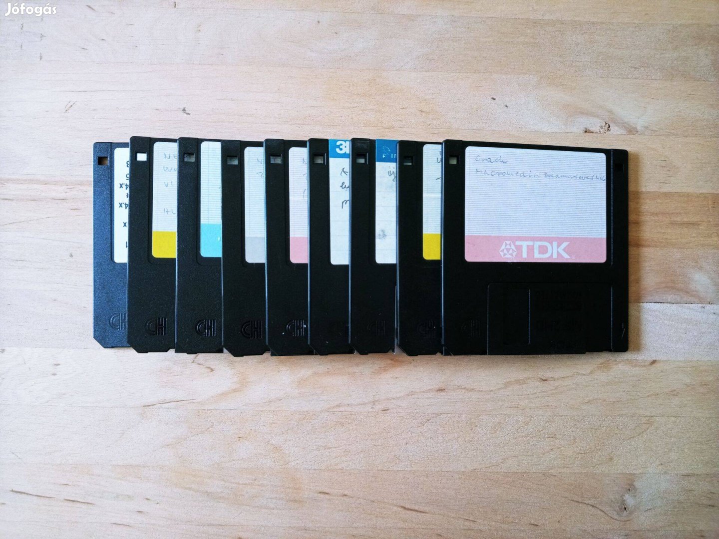 3,5 floppy 1,44 Mb egyszer használt lemez 9 db