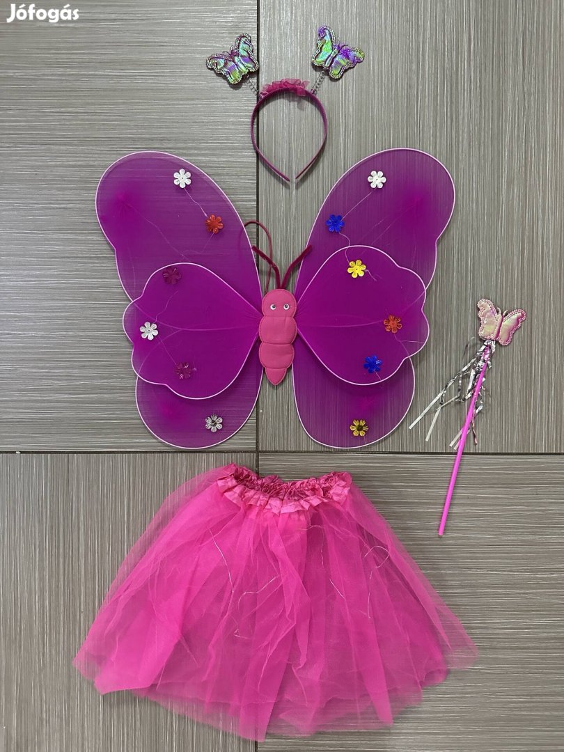 3-6 év 98-116 Világító pillangó jelmez pink