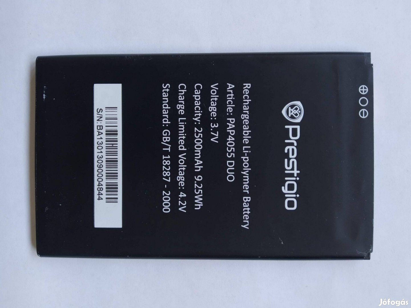 3.7V 2500mA battery PAP4055 Prestigio Multiphone Duo akkumulátor liion