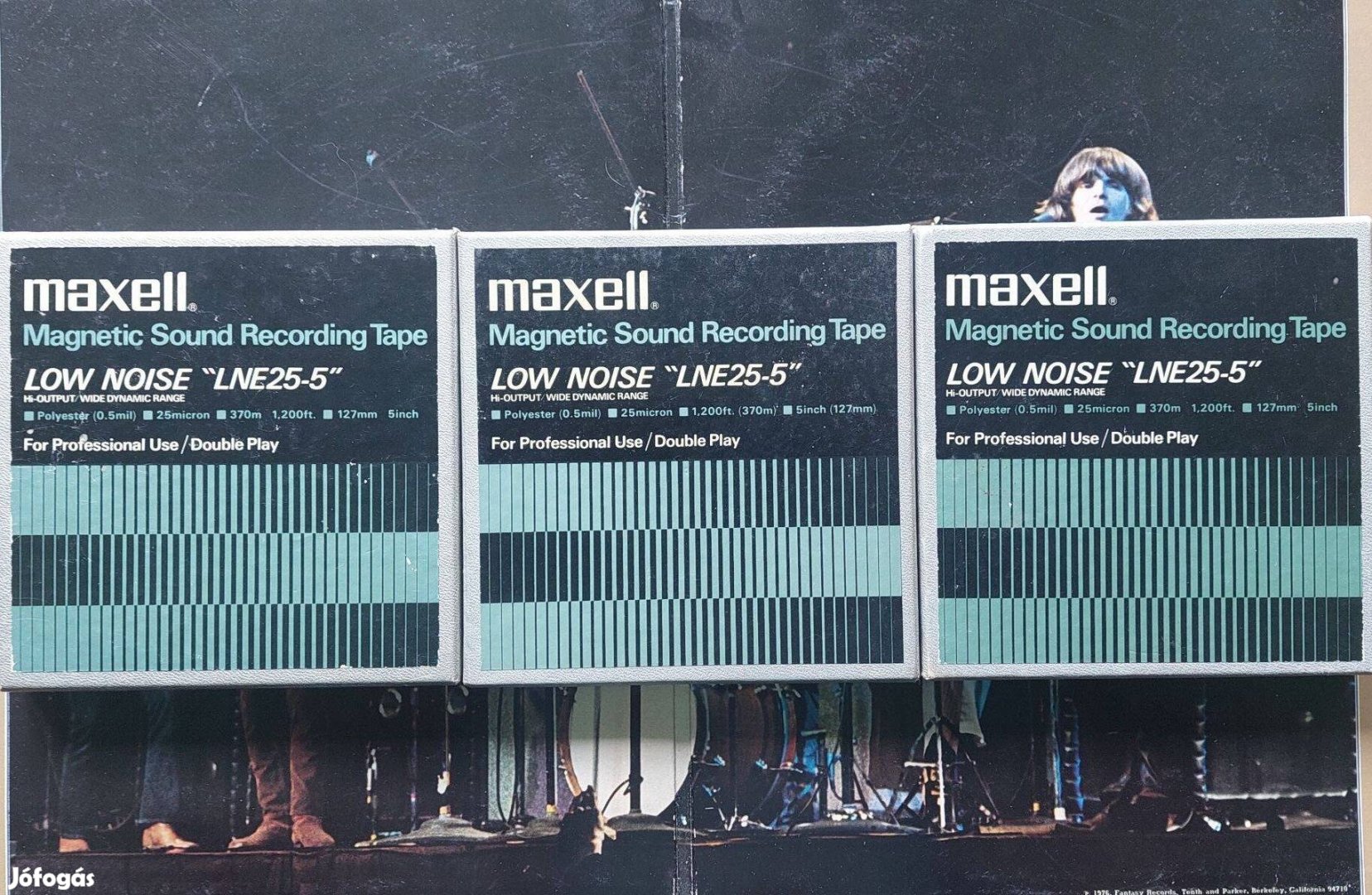 3-DB Maxell LOW Noise 370m 127mm Orsós Magnószalag 13cm MAGNÓ Szalag
