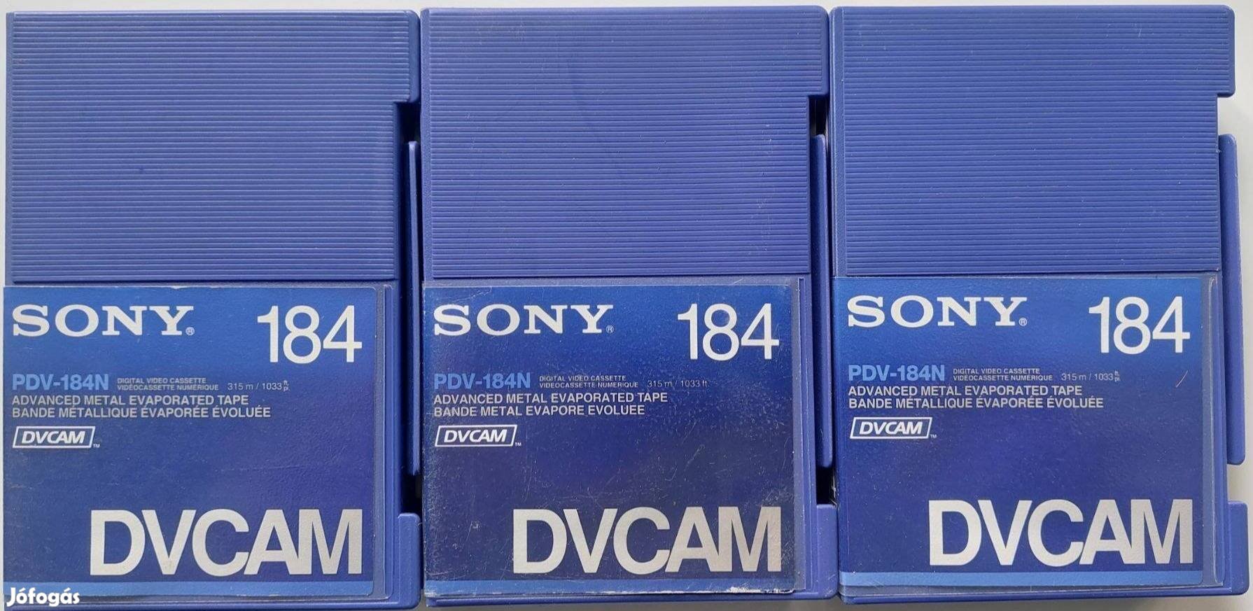 3-DB Sony 184 Dvcam PDV-184N Metal Vdeokamera Kazetta Videó Kazetta