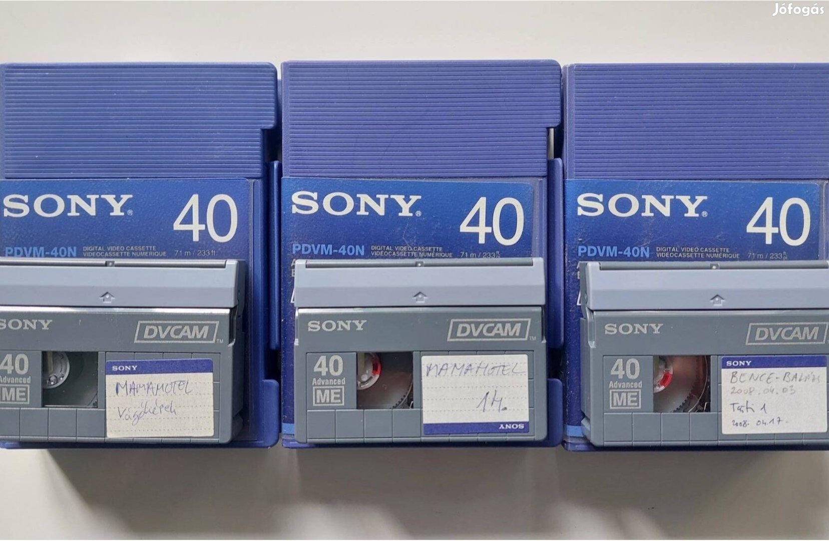 3-DB Sony mini DV 40 PDM-40 Metal Videokamera Kazetta Videó Kazetta