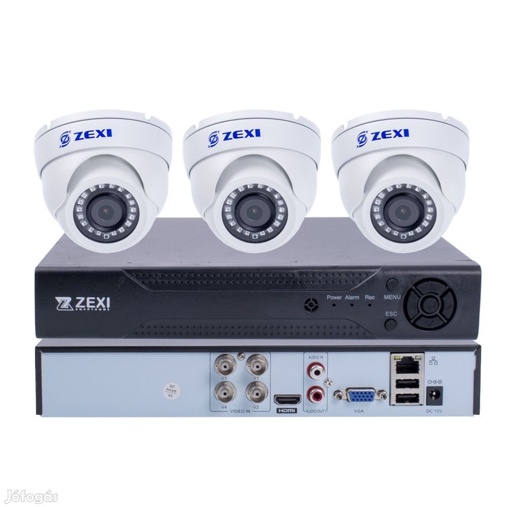 3 DOME kamerás 5M-N 2,8mm AHD RENDSZER