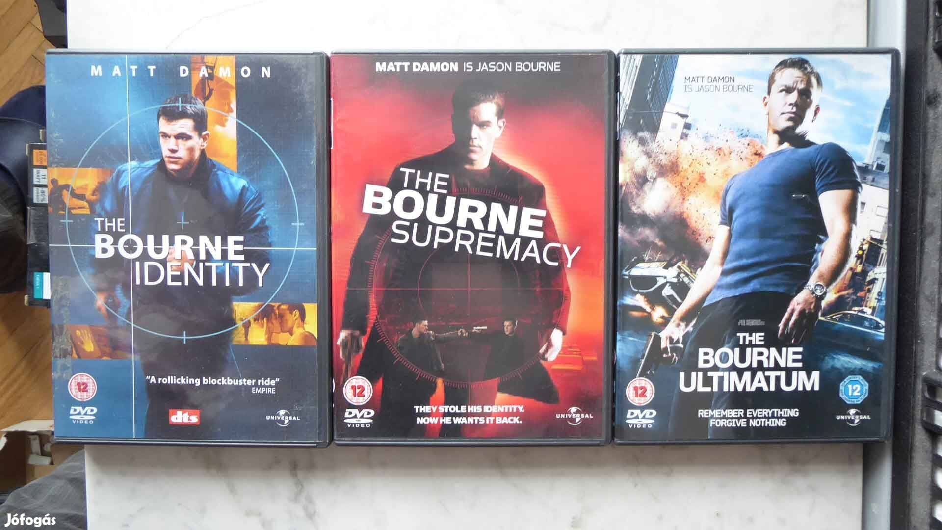 3 DVD The Bourne trilogy filmgyűjtemény