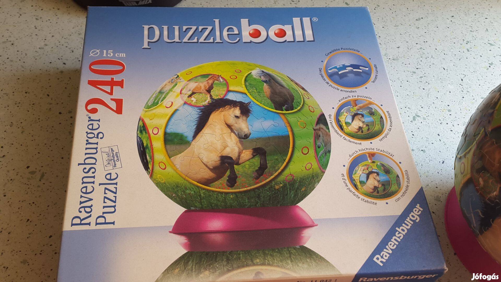 3 D-s puzzle, ló, gömbpuzzle, Ravensburger