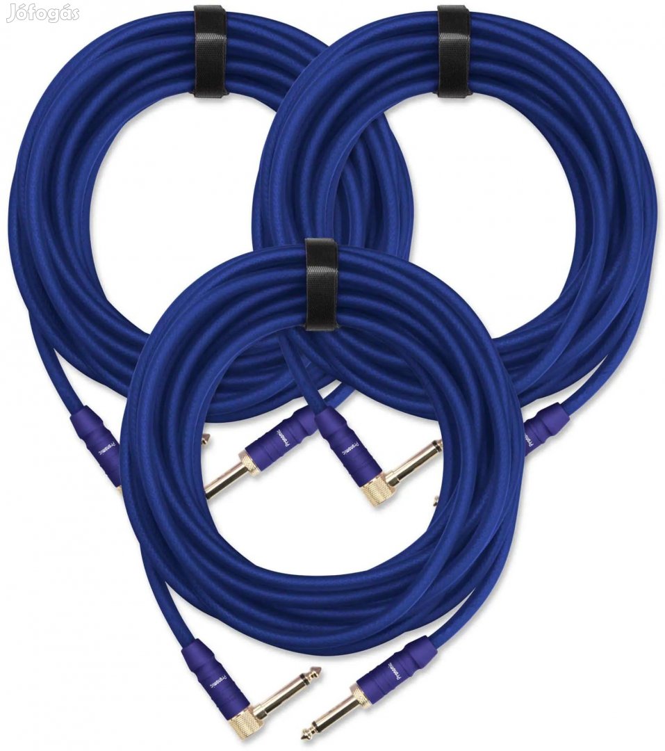 3-Darabos KÉSZLET Pronomic Trendline INST-6B Hangszerkábel 6m kék