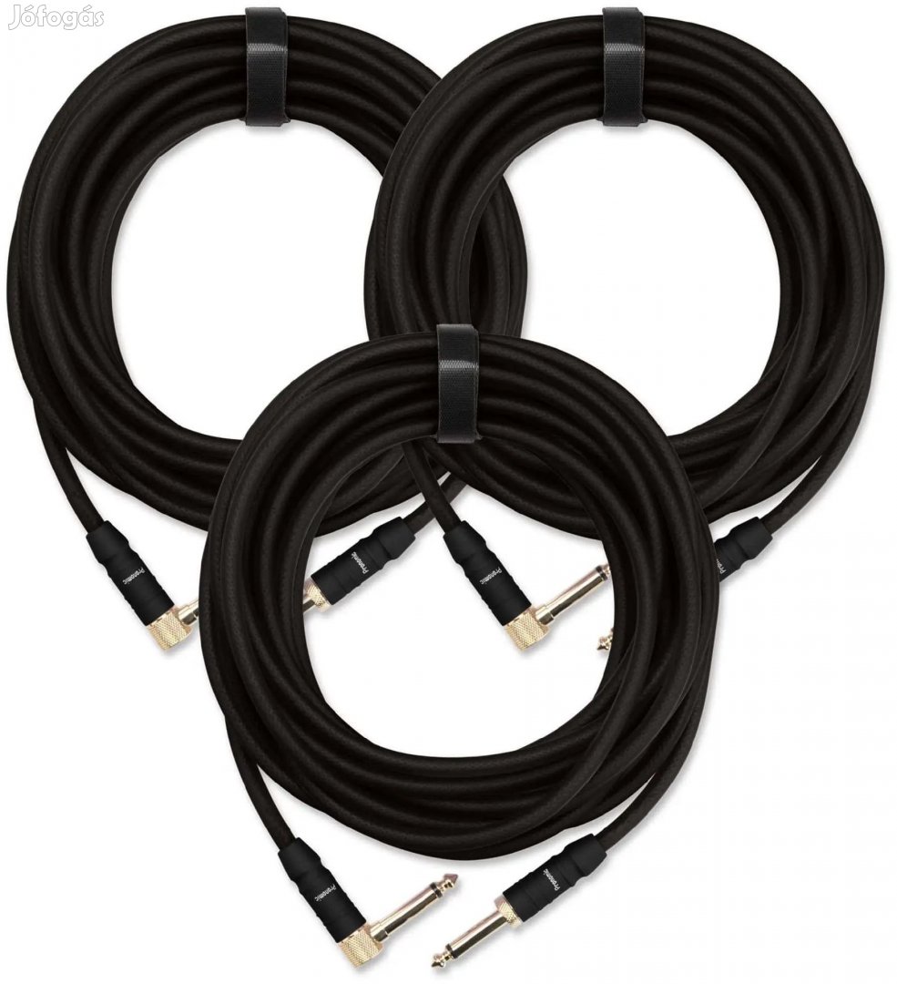 3-Darabos KÉSZLET Pronomic Trendline INST-6S Hangszerkábel 6m fekete