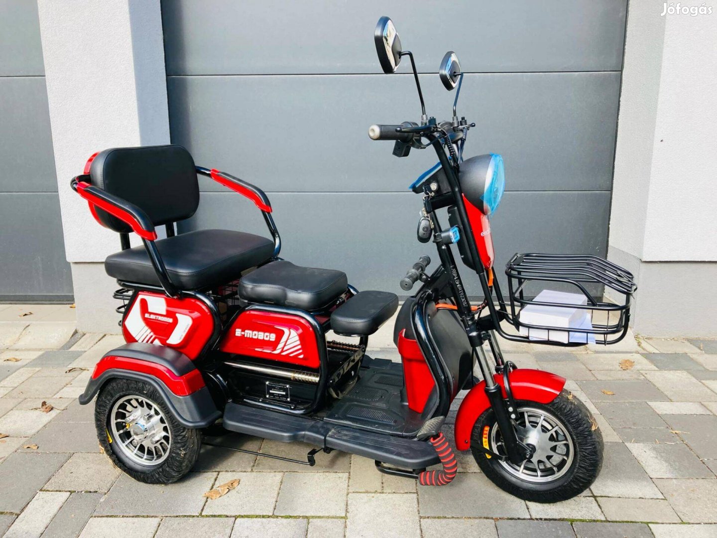 3 Év 2 Fős Elektromos MOPED Rokkantkocsi Rokkant Rehab Idős Tricikli