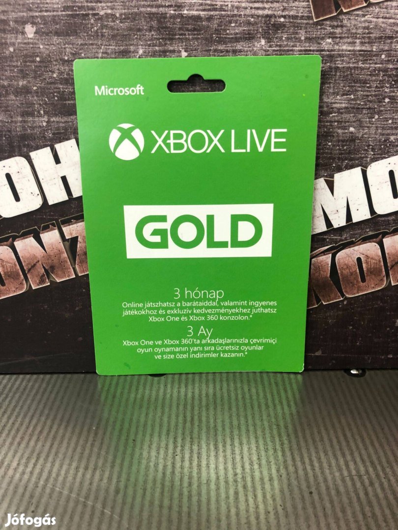 3 Hónap Xbox Live Gold Előfizetés Xbox One