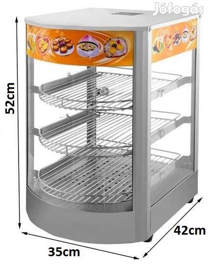 3 Szintes Pizza vagy Sütemény Melegentartó Szekrény (5201)