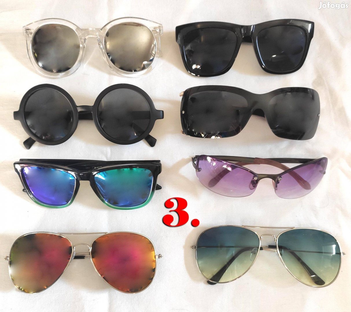 3. Új női napszemüveg csomag - 8 darab 1 áráért