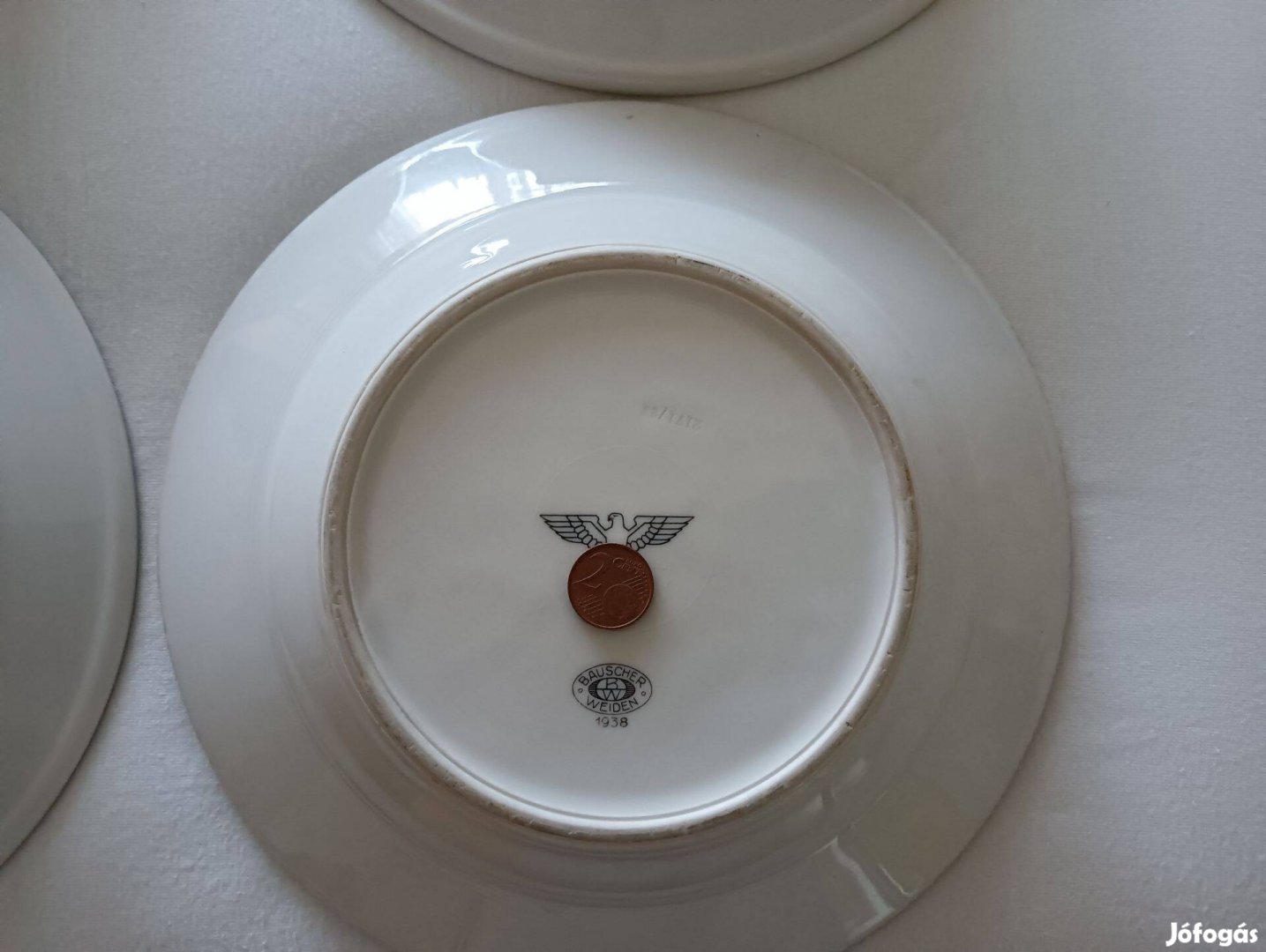 3.birodalom porcelán tányétok+Luftwaffe tál