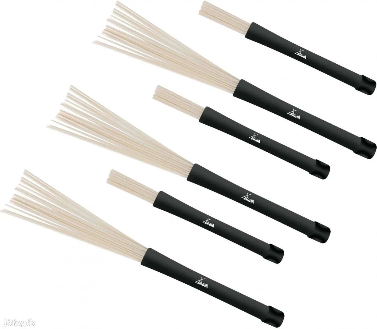 3 darabos KÉSZLET XDrum NJB3 Jazz Ecsetek Nylon Sörték