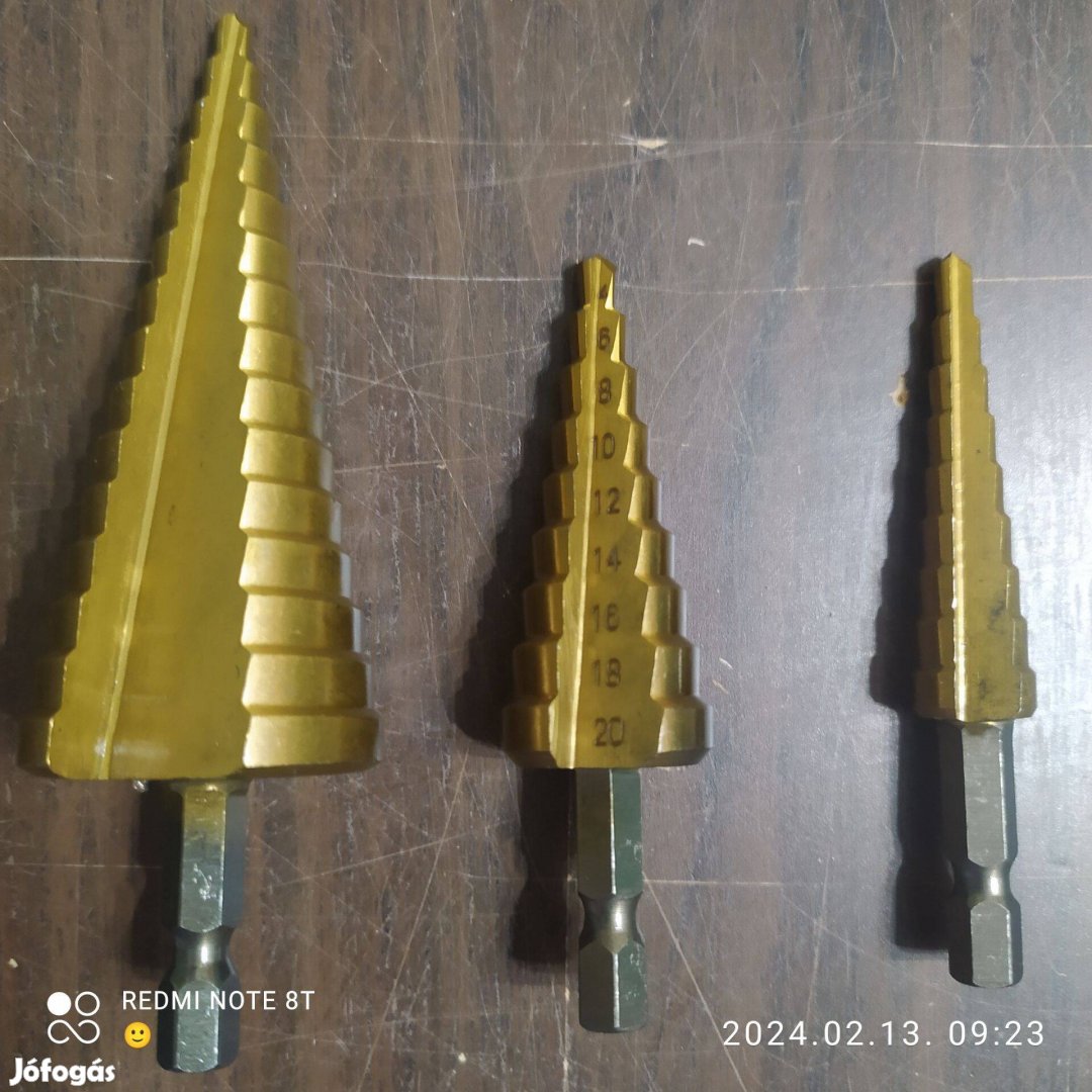 3 darabos lemezfúró készlet 4mm - 32 mm-ig
