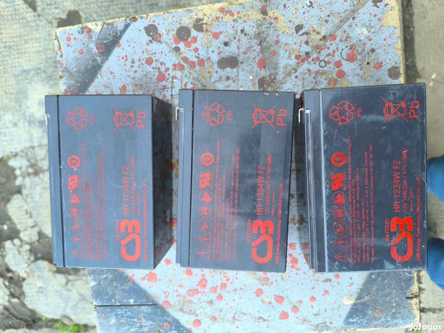 3 db12 voltos zselés akkumulátor elektromos biciklibe