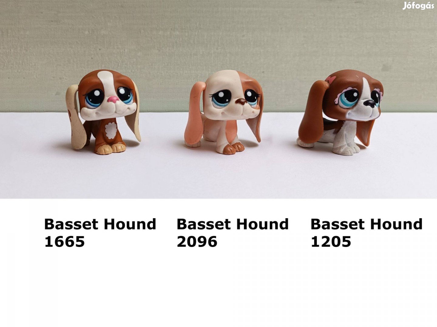 3 db Basset Hound kutya figura