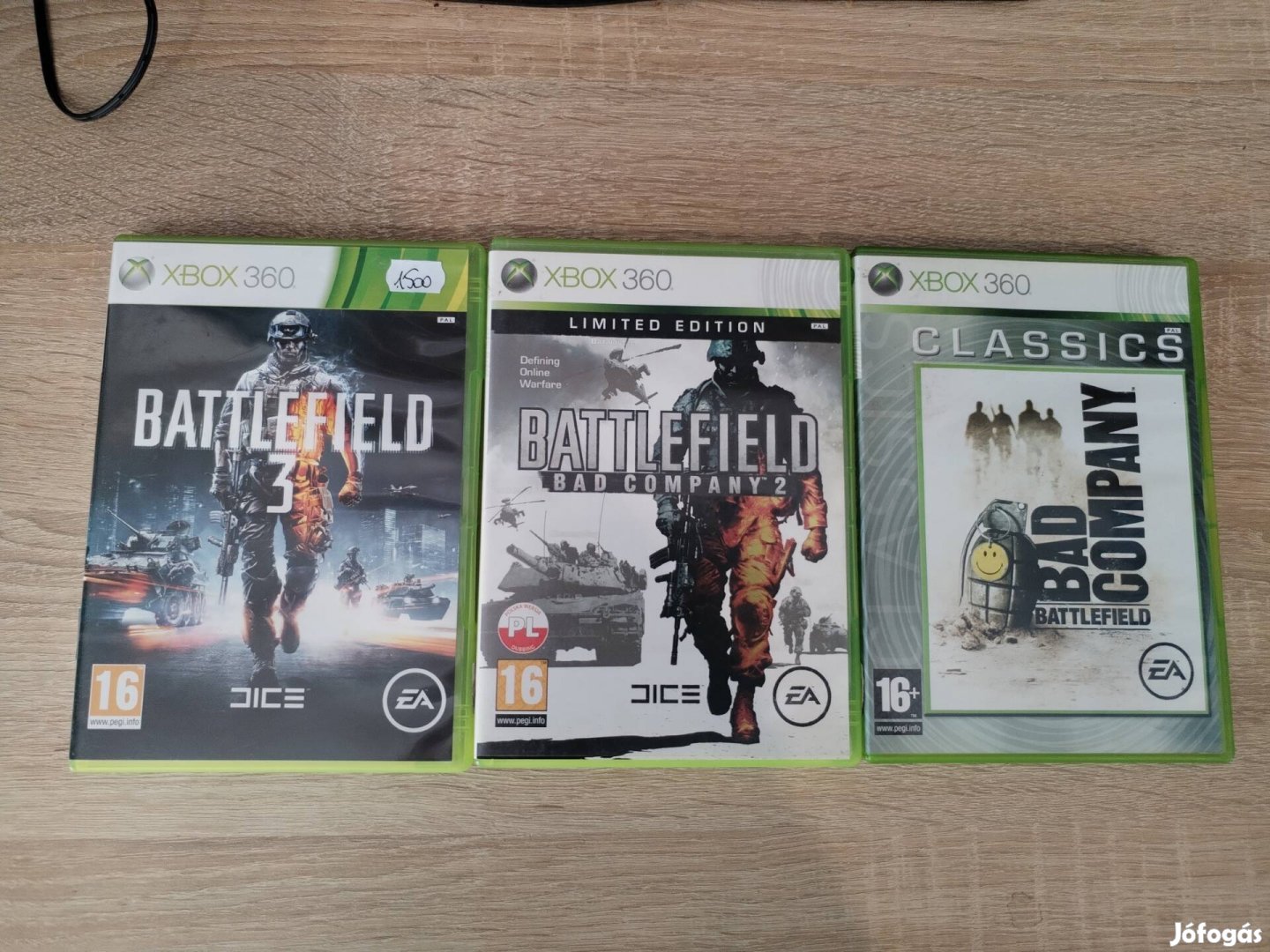 3 db Battlefield Xbox 360 játék 