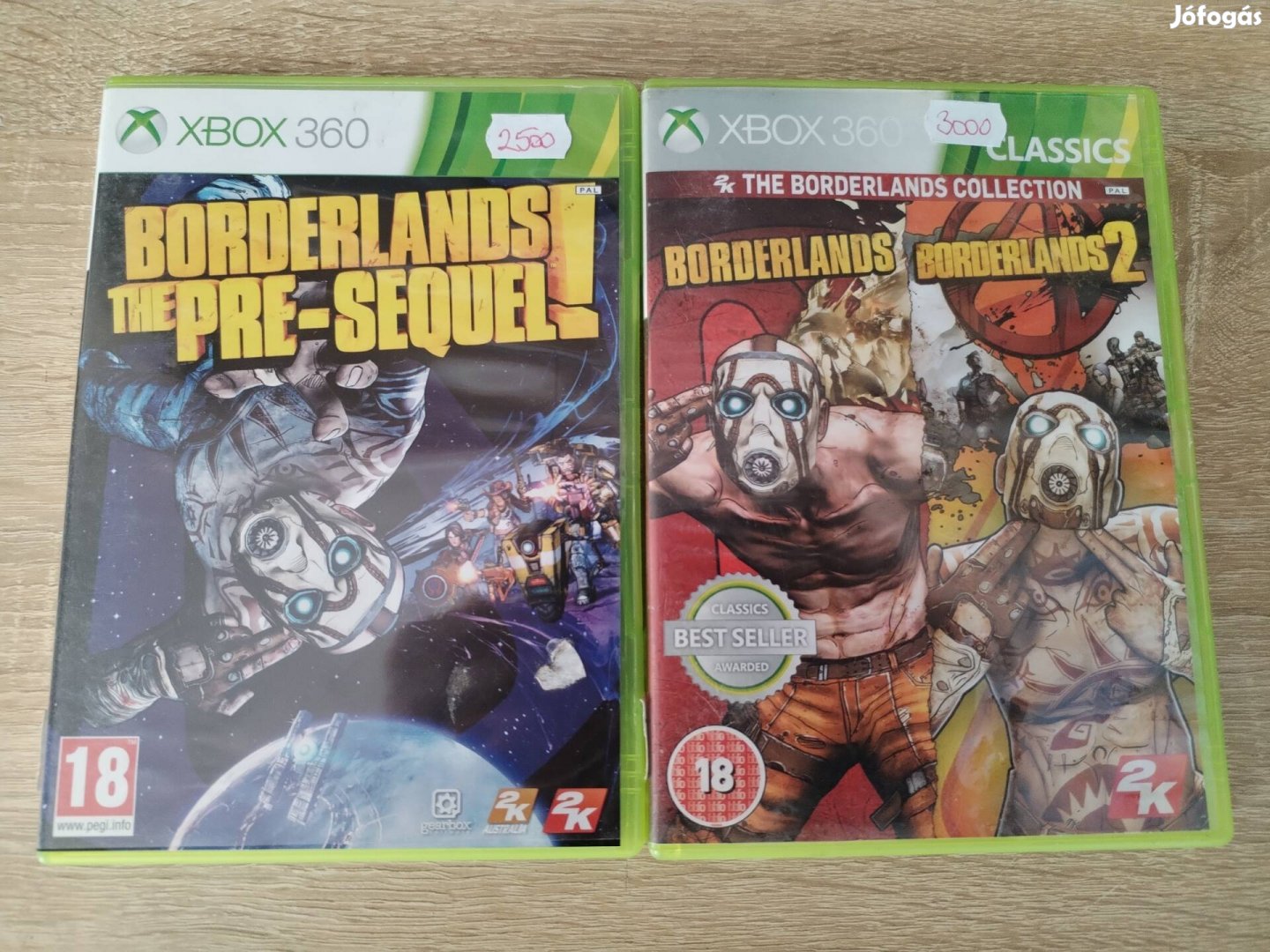 3 db Borderlands Xbox 360 jaték egyben 