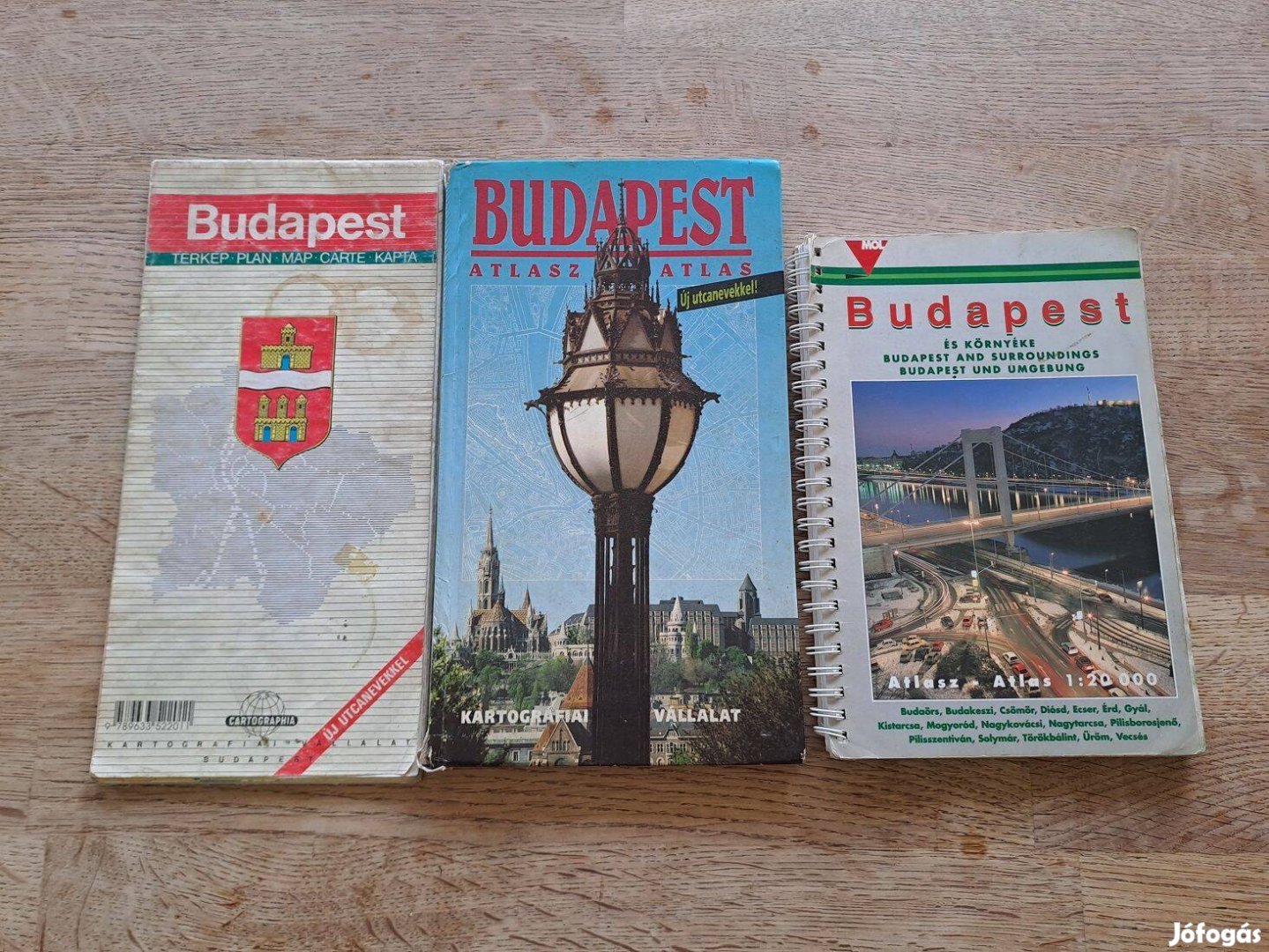 3 db Budapest térkép atlasz