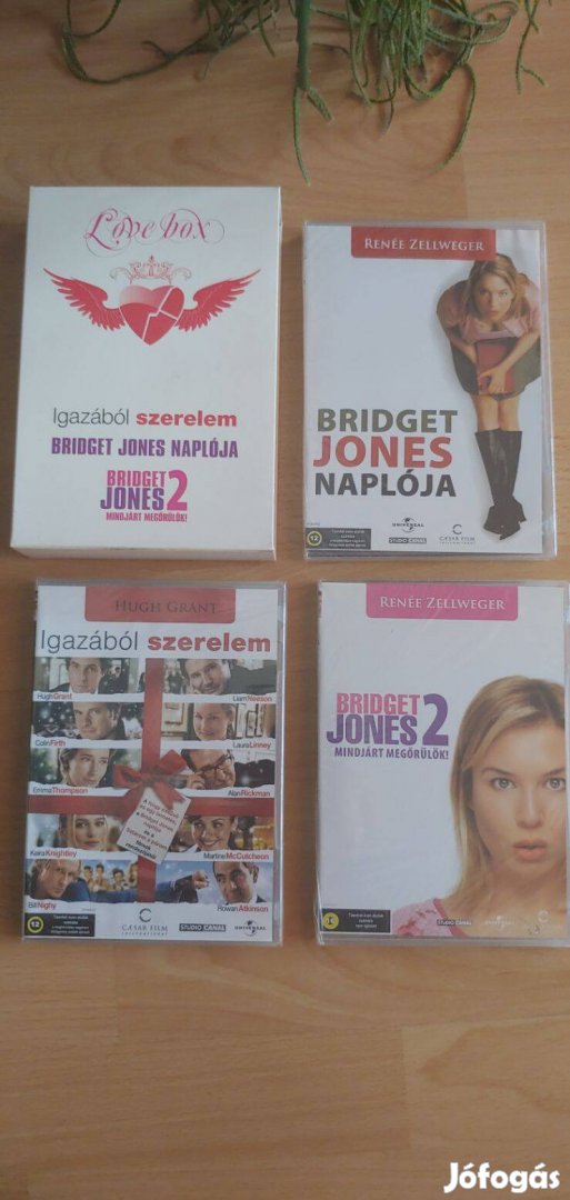 3 db DVD Love Box (Bridget Jones 1-2, Igazából szerelem)