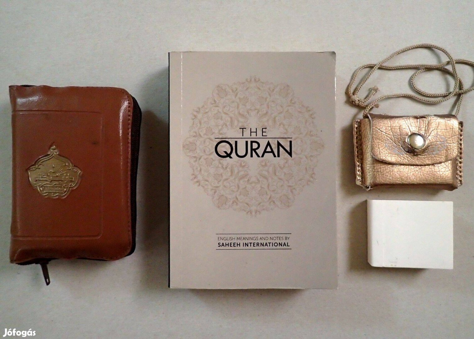 3 db Korán arab iszlám szentkönyv vallási mini könyv