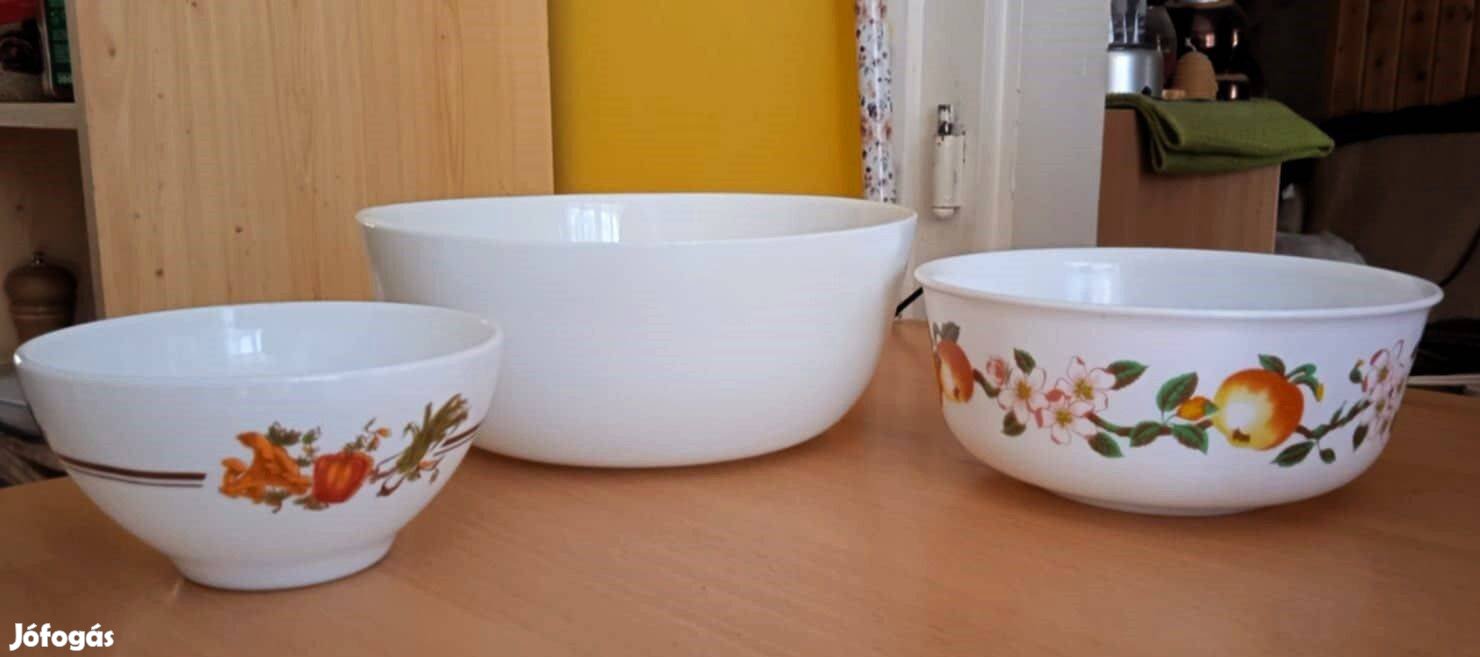 3 db. vintázs francia tál Arcopal France