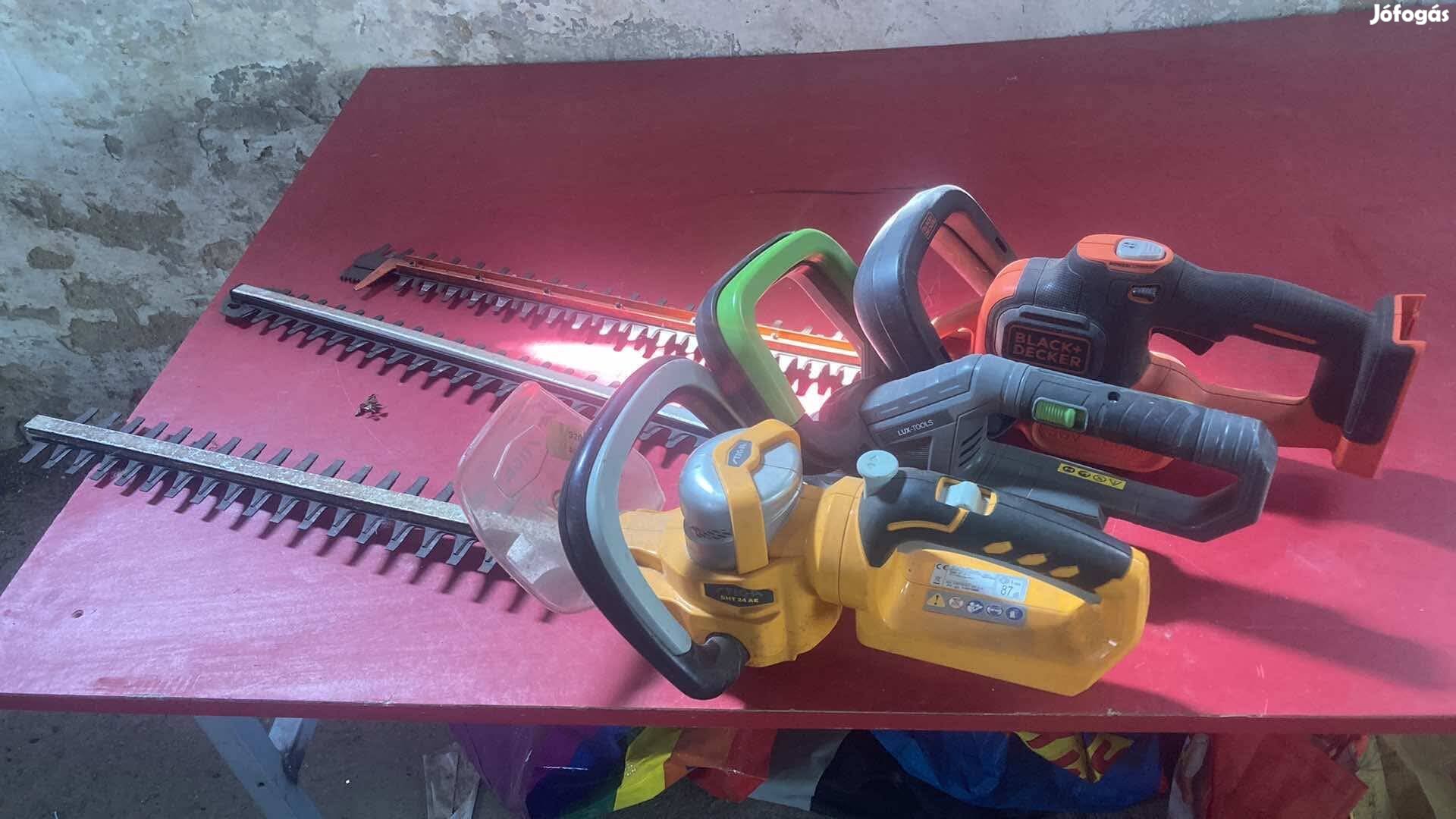 3 db akkumulátoros sövényvágó!