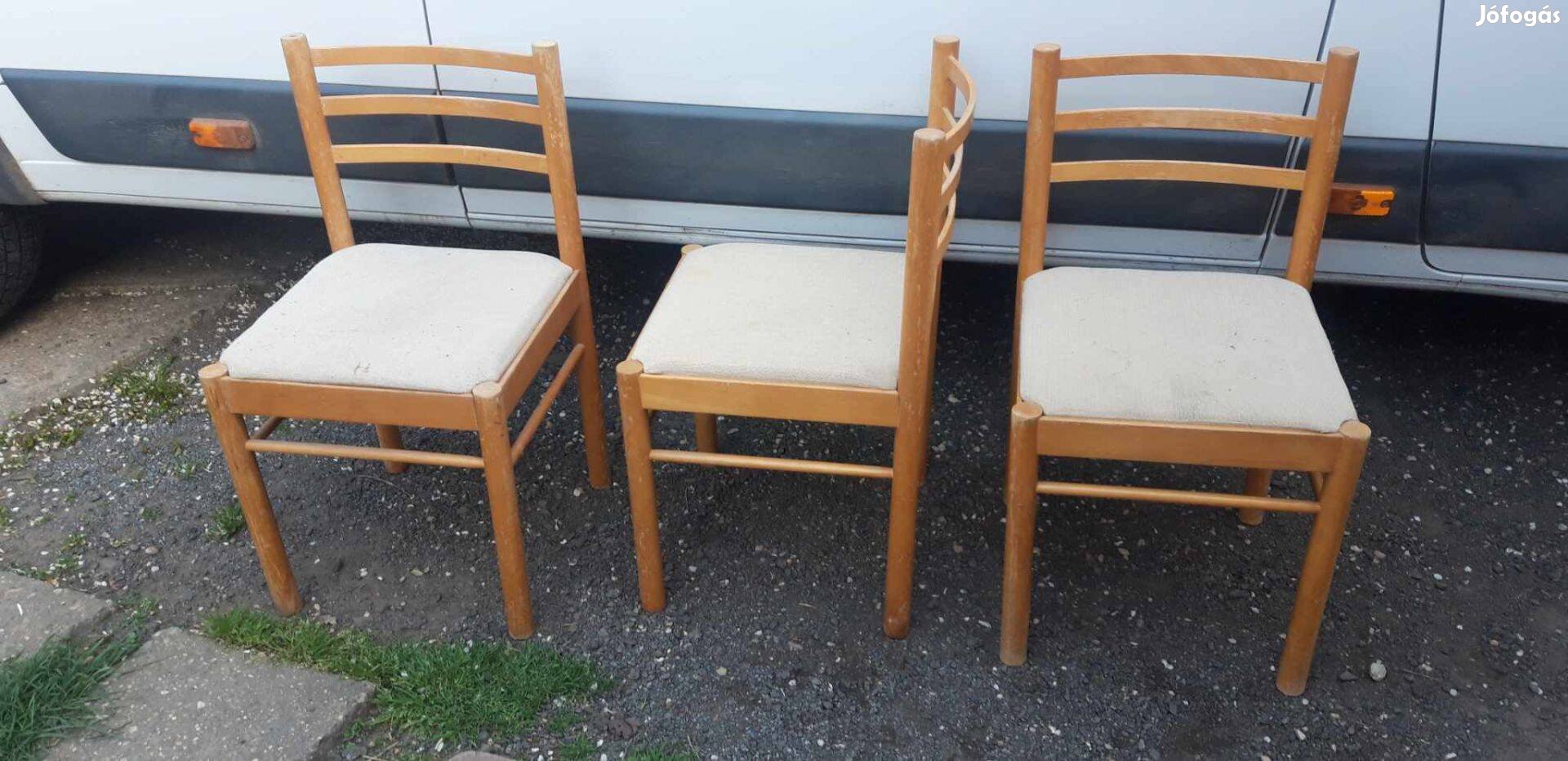 3 db csehszlovák gyártású retró szék eladó