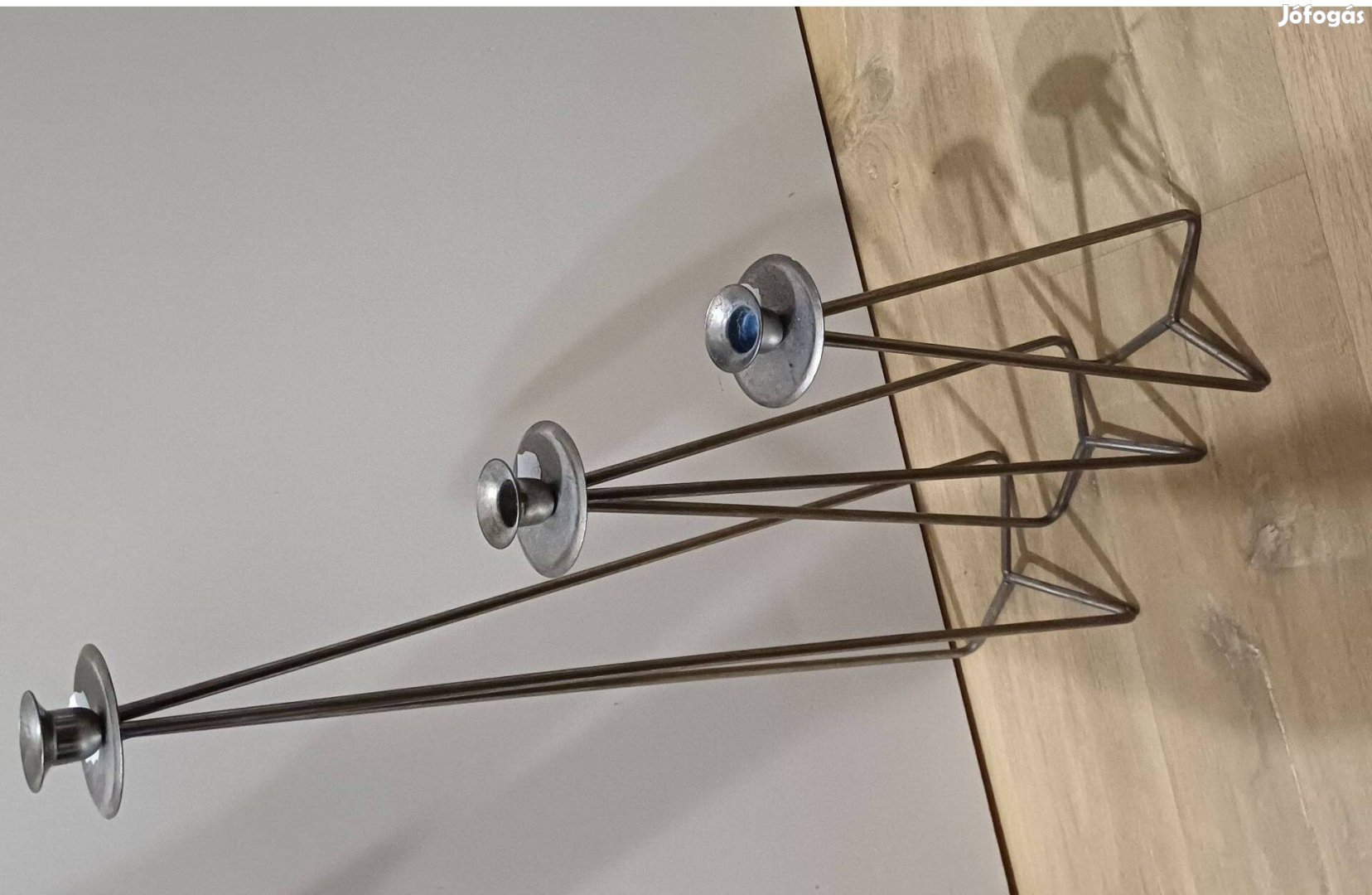 3 db fém gyertyatartó