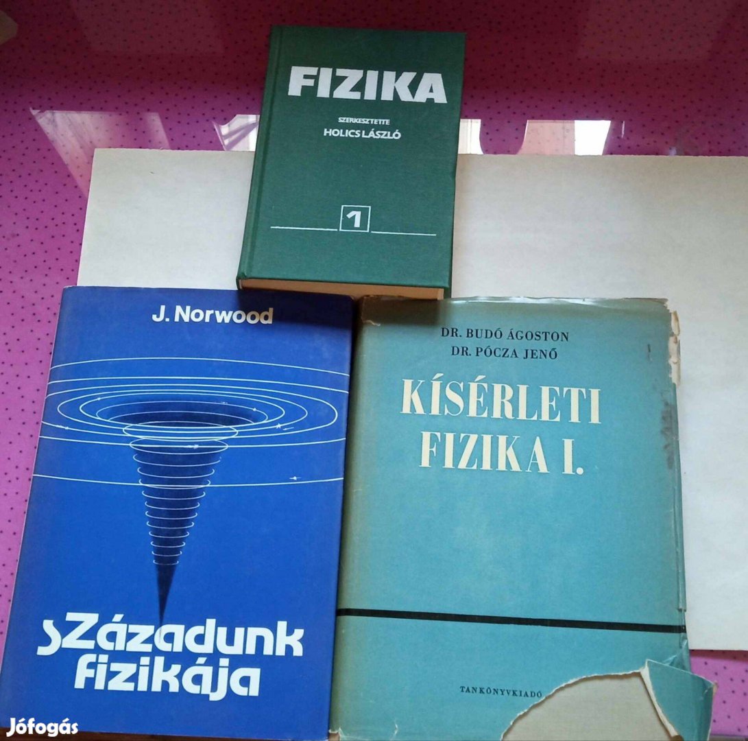 3 db fizika témájú könyv együtt 1000 Ft