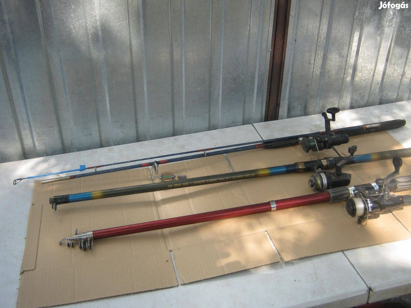 3 db horgászbot orsóval