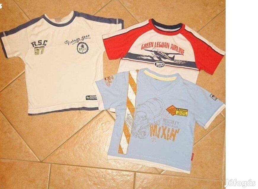 3 db márkás 92-es pamut póló