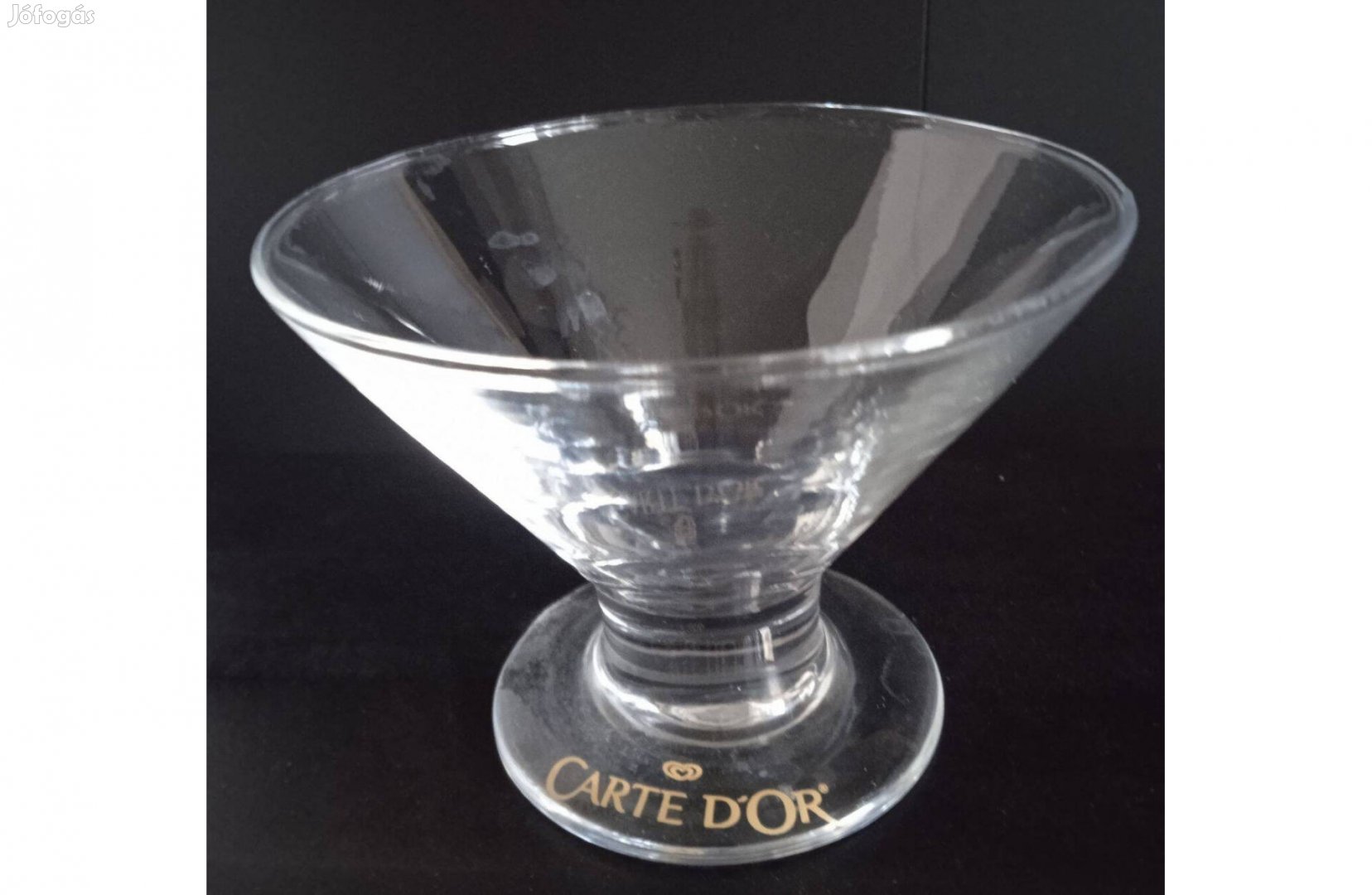 3 db olasz üvegkehely Carte DOr, bontatlan