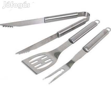 3 db-os Saválló Acél  BBQ készlet 43cm  ALGON  (2732)