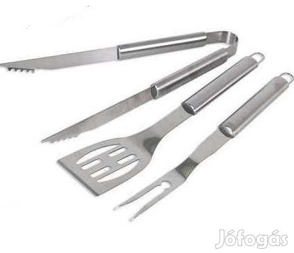 3 db-os Saválló Acél  BBQ készlet 43cm  ALGON  (2732)