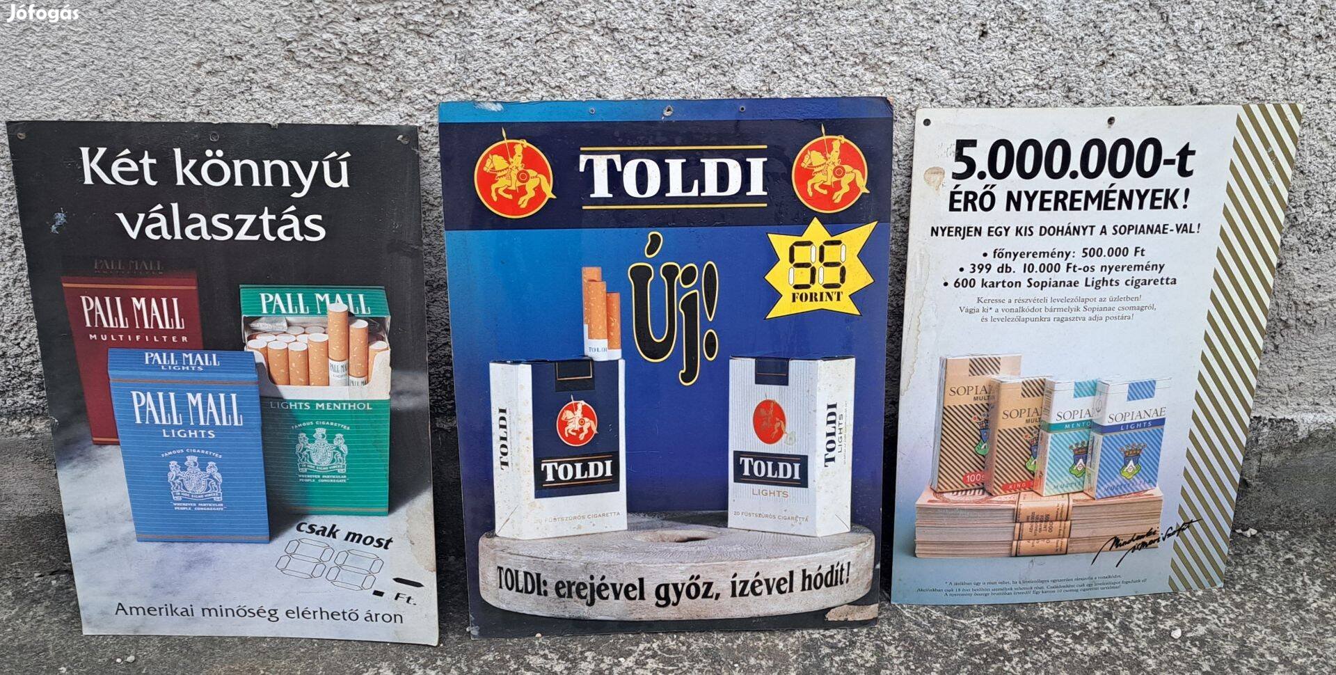 3 db retro Cigaretta reklám tábla