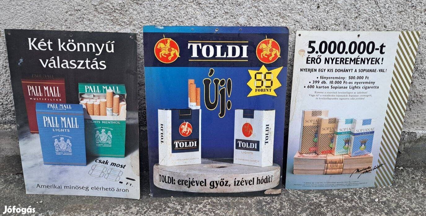 3 db retro Cigaretta reklám tábla