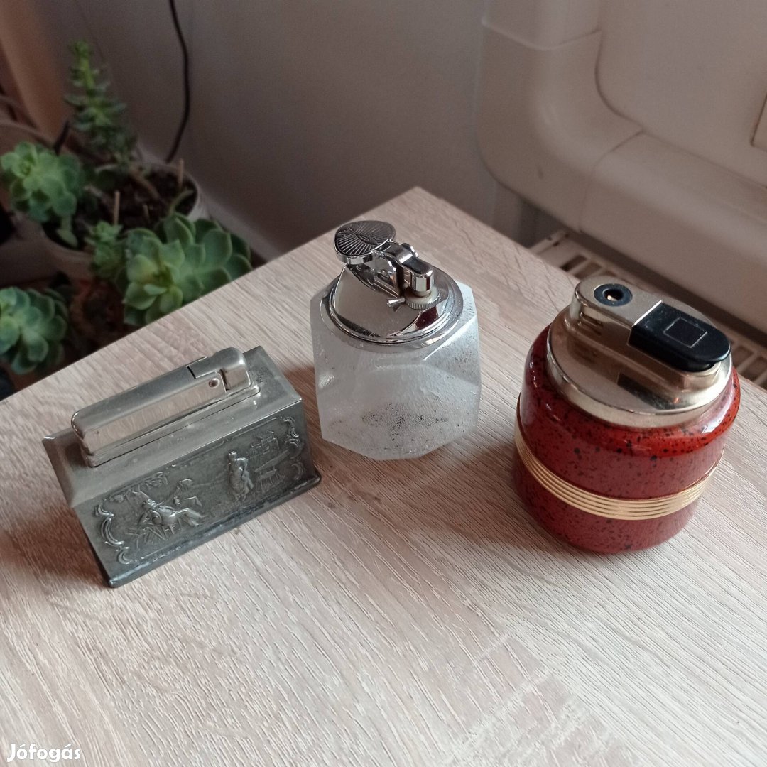 3 db retro asztali öngyújtó