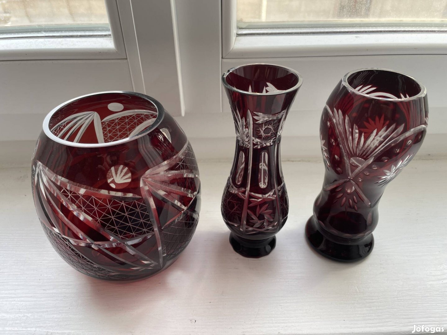 3 db üveg váza