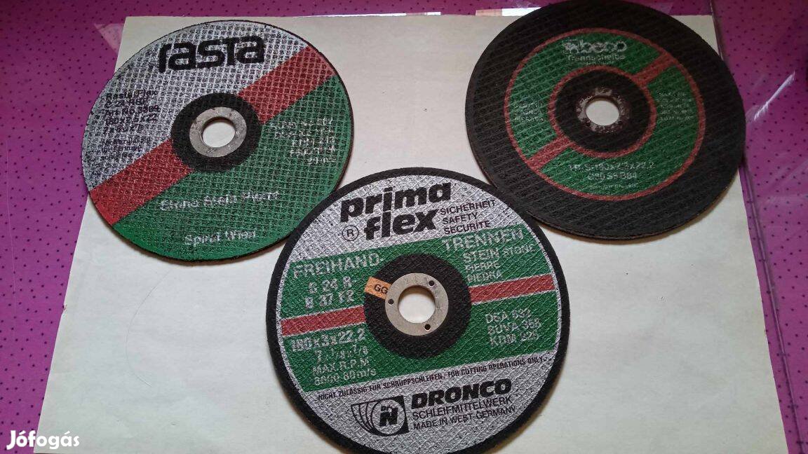 3 db vágókorong együtt 600 Ft 180 mm