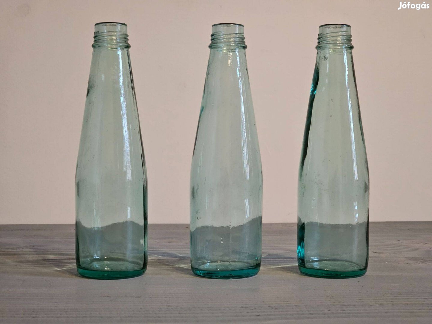 3 db vintage üveg palack