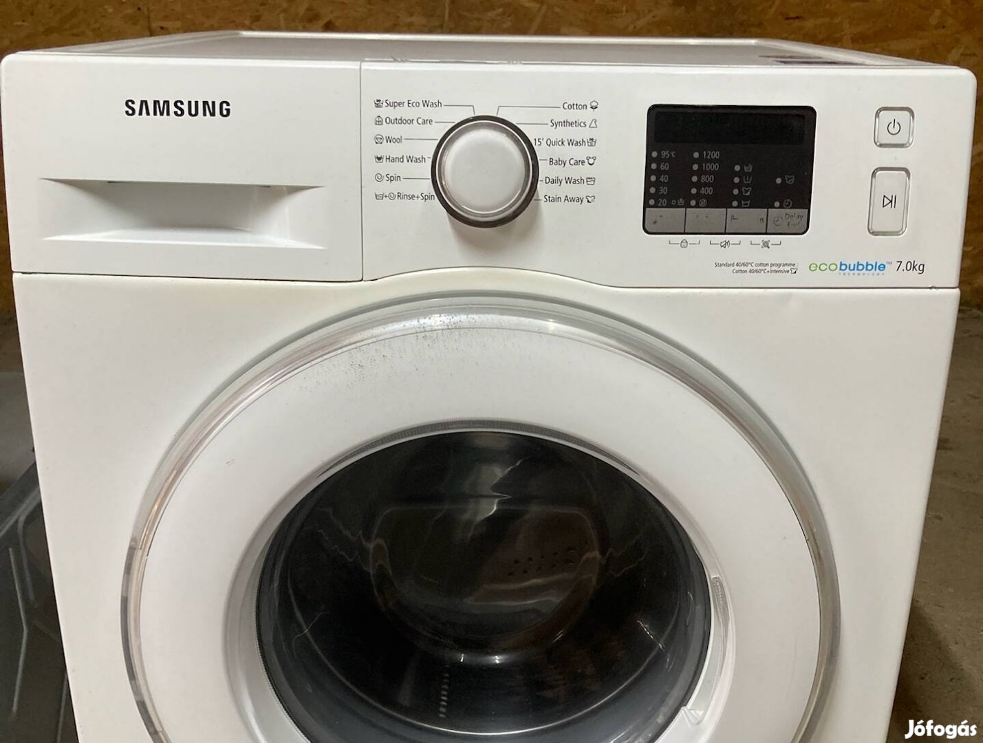3 év garanciával Samsung ECO bubble 7 kg szépséghibás mosógép eladó 