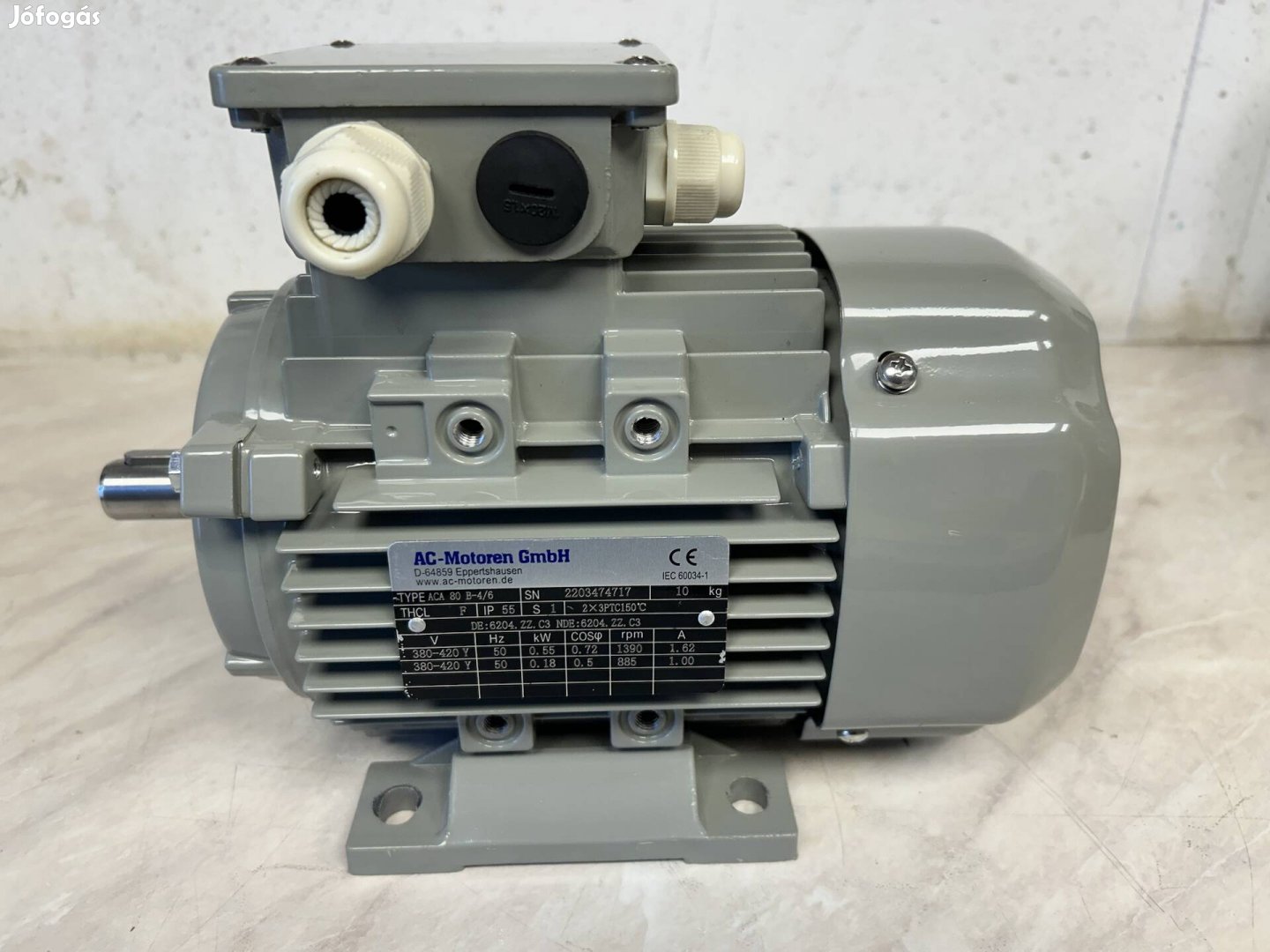 3 fázisú villanymotor 0,55 Kw